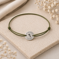 Personalisiertes Armband, Babyfuß und Geburtsdaten
