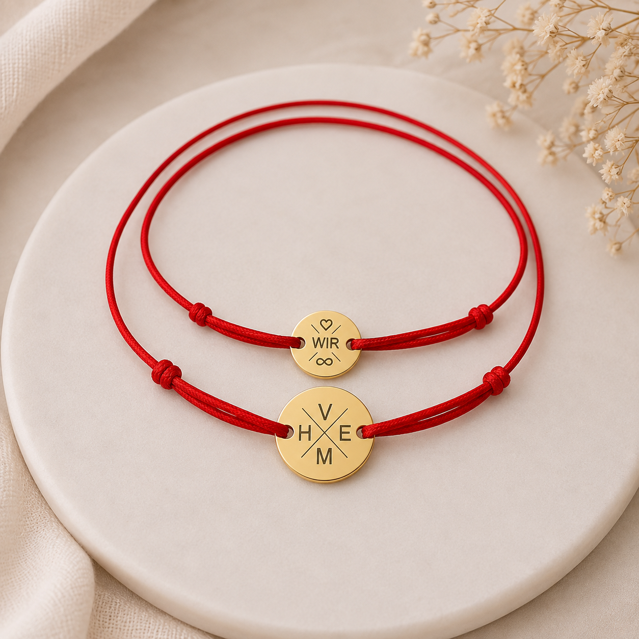 Personalisiertes Armband, Initialen Set