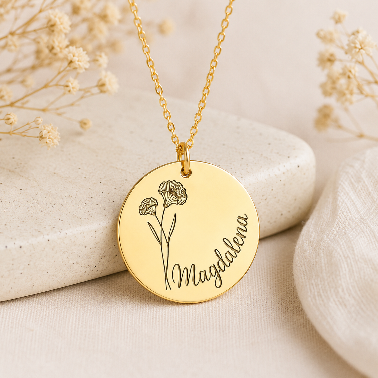 Halskette Kinder Geburtsblumen