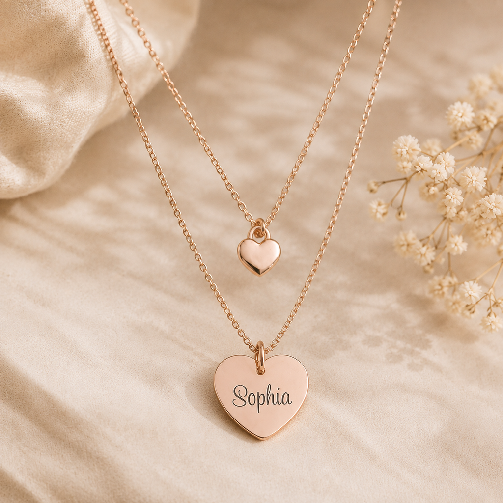 Halskette Mama & Kind Set Herz